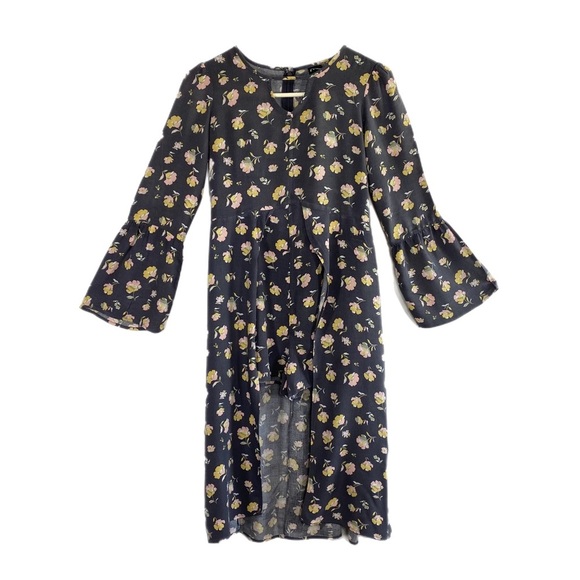 Art Class Girl’s Floral Hi Low Romper w/ Wrap Skirt 10/12 - Picture 1 of 7
